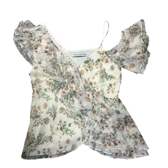 J.ING Floral Asymmetrical Blouse - Picture 1 of 6